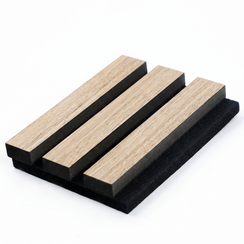 Panou Riflaj Acustic Premium WPC – Stejar Natural Muted