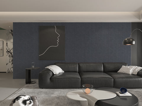 Panou Riflaj WPC Premium DurON – Pietra Nero Marble | 2900 x 160 mm | Pure Core