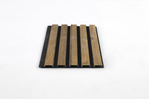 Panou Riflaj WPC Premium DurON – Stejar Walnut Slatted | 2900 x 160 mm | Pure Core