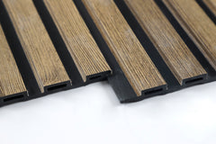 Panou Riflaj WPC Premium DurON – Stejar Walnut Slatted | 2900 x 160 mm | Pure Core